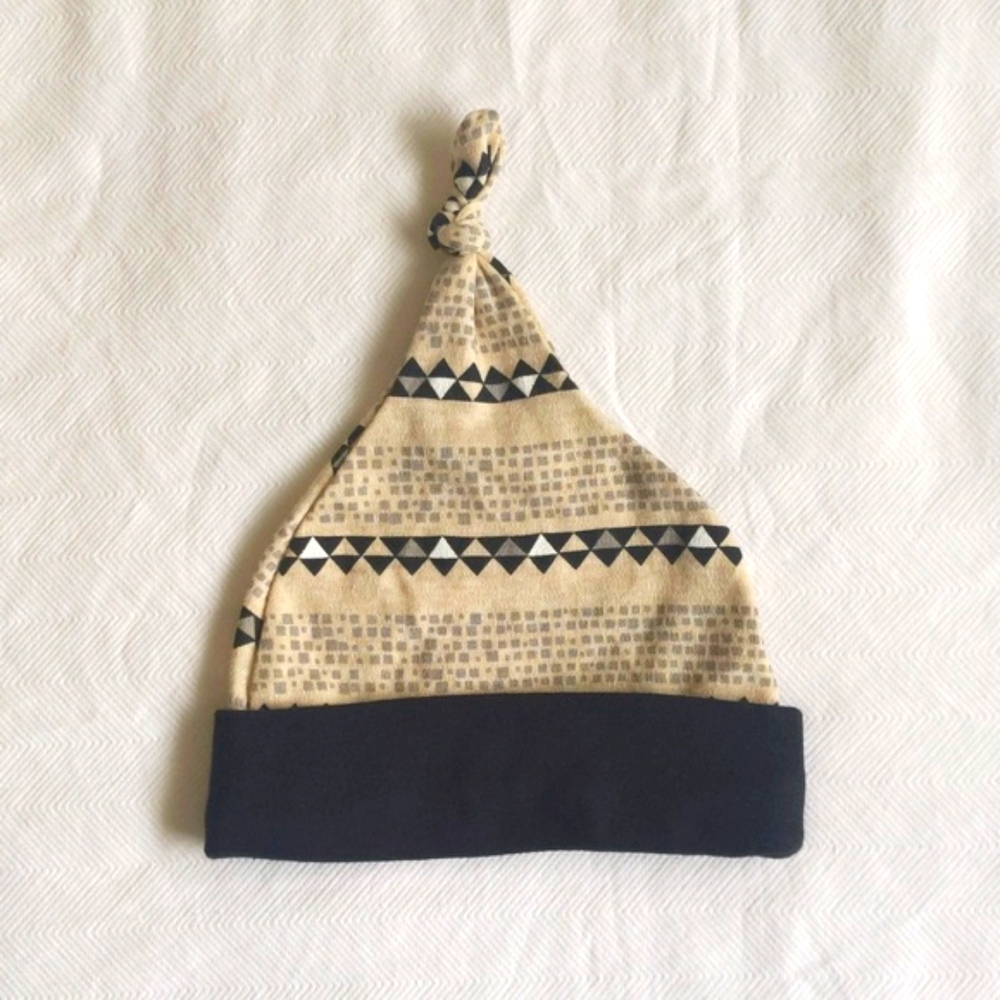 baby essentials neutral geometric infant hat